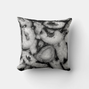 Coussin Géode d'agate de quartz Noir Pierres de gemme blan