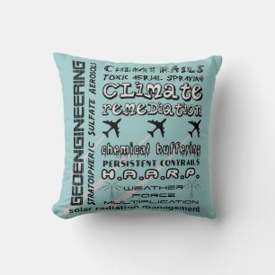 Coussin Géoingénierie traînées chimiques aérosols toxiques