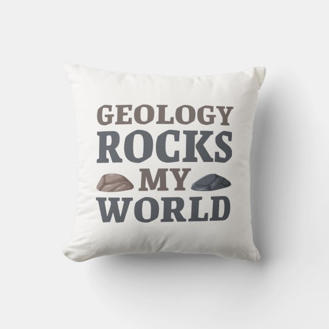 Coussin Géologie Rocks Mon Monde (Recto)