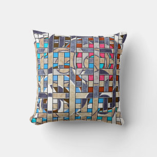 Coussin Géomètre de paysage artistique minimaliste moder