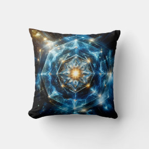 Coussin Géométrie cosmique mandala étoile univers abstrait