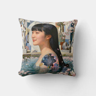 Coussin "Géométrie de sérénité" - Un portrait numérique