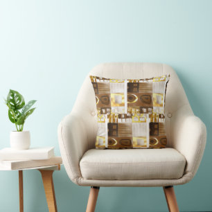 Coussin Géométrique Afrocentrique Contemporain