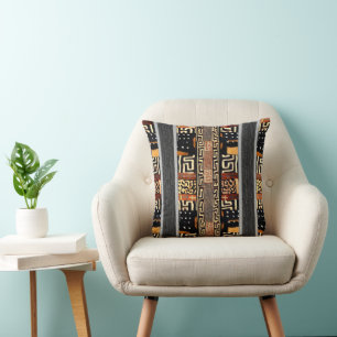 Coussin Géométrique Afrocentrique : Flair culturel