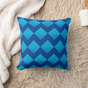 Coussin Géométrique bleue