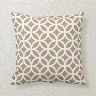 Coussin géométrique Brown de motif d'étoiles de