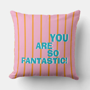 Coussin Géométrique, Coloré, Message d'appréciation