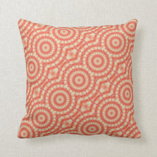 Coussin Géométrique Coral & Cream