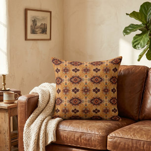 Coussin Géométrique doré du Sud-Ouest