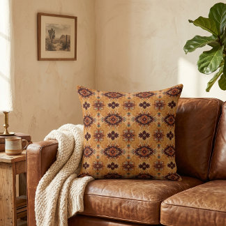 Coussin Géométrique doré du Sud-Ouest