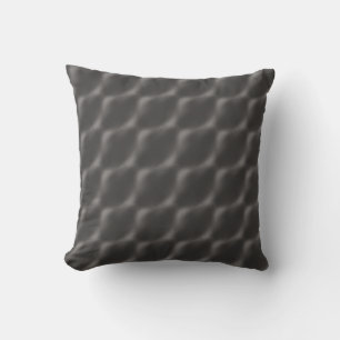 Coussin géométrique gris texturé à motif de balle