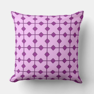 Coussin Géométrique moderne, Diamants - Améthyste violet