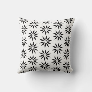 Coussin Géométrique   Motif Black & White Star