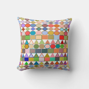 Coussin Géométrique Tribale moderne, plusieurs pastels en