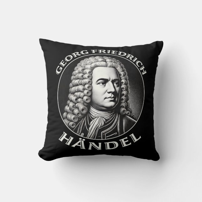 Coussin Georg Friedrich Handel Compositeur baroque (Recto)