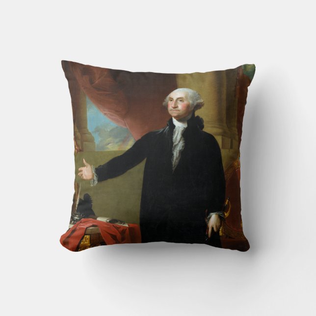 Coussin George Washington par Gilbert Stuart (Recto)