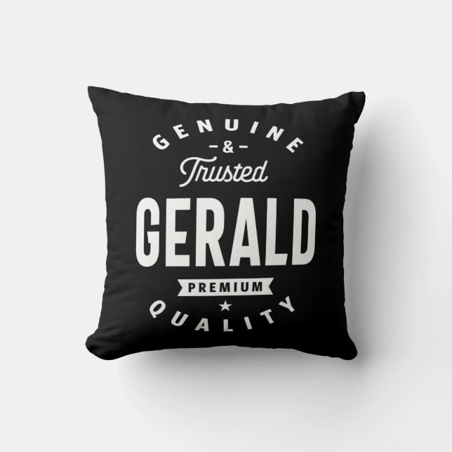 Coussin Gerald Nom personnalisé Anniversaire (Recto)