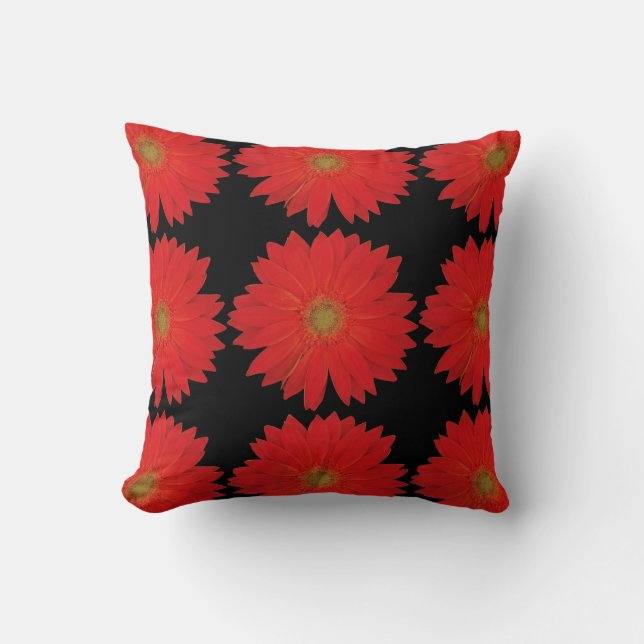 Coussin Gerbera rouge (Recto)