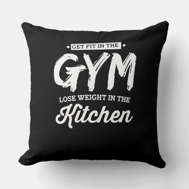 Coussin Get Fit In the Gym Lose Weight (Recto)