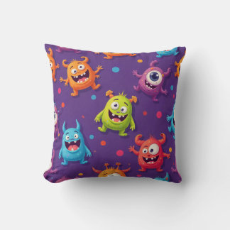 Coussin Ghost mignon et Motif Citrouille Halloween Jeter P