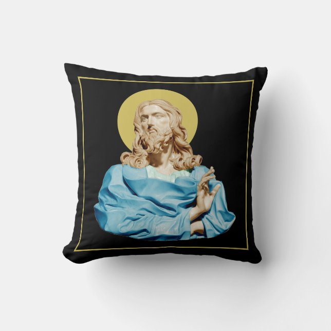 Coussin Gian Lorenzo Bernini Bust of Christ 1679 (Recto)