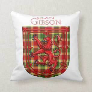 Coussin Gibson Tartan Scottish Plaid Lion Rampant