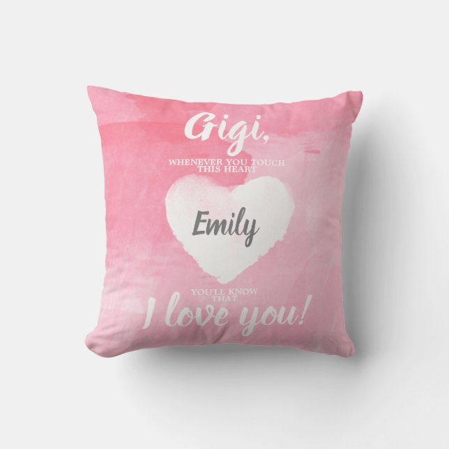 Coussin GIGI toutes les fois que vous touchez ce rose de (Recto)