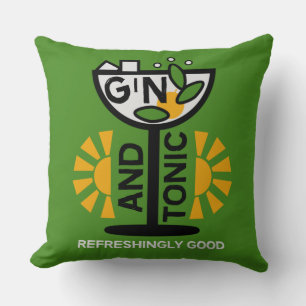 Coussin Gin vintage Et Art Tonique