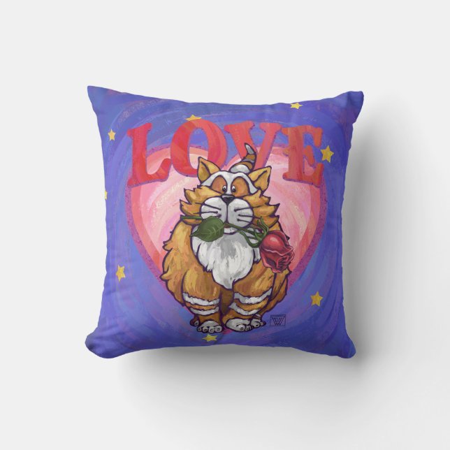 Coussin Ginger Cat Saint-Valentin (Recto)