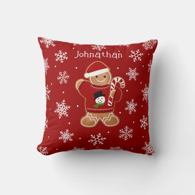 Coussin Gingerbread Man in Sweater (Recto)