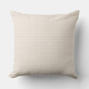 Coussin Gingham Grandmillennial - Plaid Beige Cottagecore