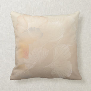 Coussin Ginkgo Biloba Botanique Abstrait Graphic Art Blush