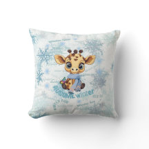 Girafe d'hiver géniale – Neige de sensibilisation