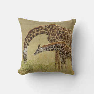 Coussin Girafe maasaï mère et bébé, Giraffa