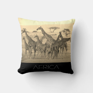 Coussin girafe réversible