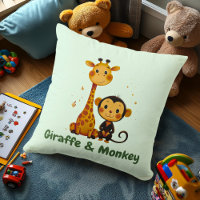 Girafe & Singe | Décor de la jungle pour enfants