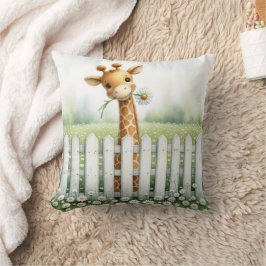 Coussin Giraffe Bébé Avec Marguerite