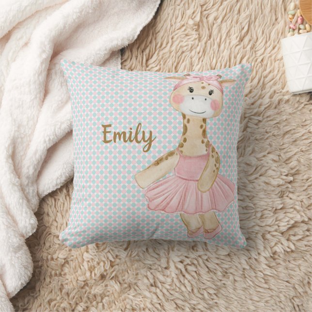 Coussin Giraffe de Ballerina Whimsical (Couverture)