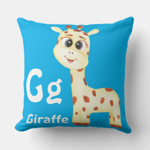 Coussin Giraffe personnaliser ABC : Lettre G - Ajouter vot
