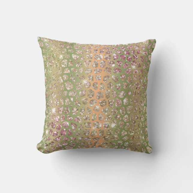 Coussin *~* GIRAFFE Poster de animal Parties scintillant O (Recto)