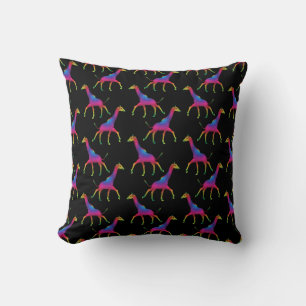 Coussin Giraffe psychédélique étrange