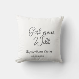Coussin Girl gone wild bridal shower name date simple mini