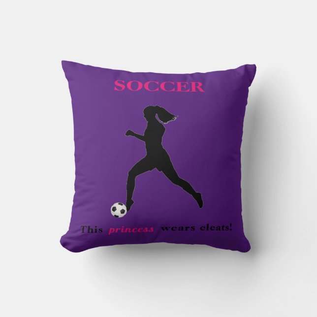 Coussin Girls Soccer - Cette princesse porte des fissures  (Recto)
