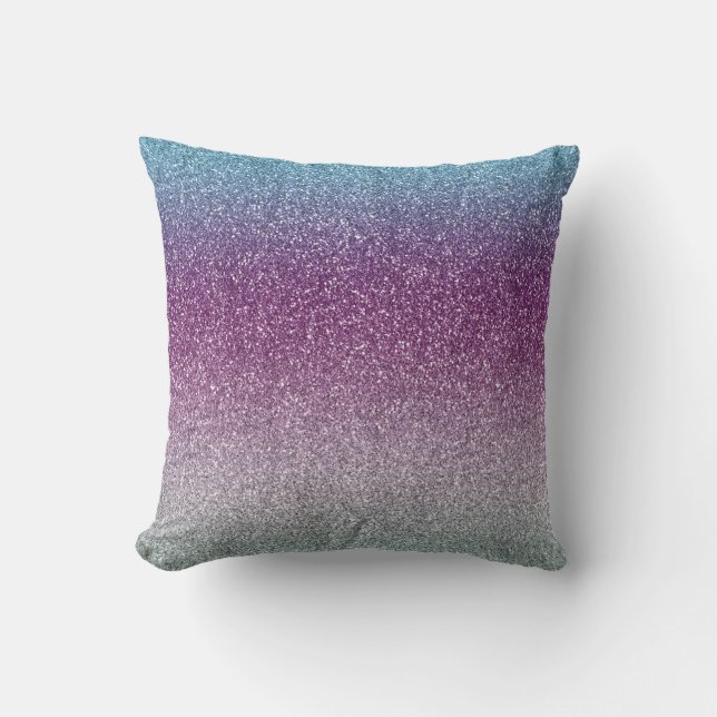 Coussin Girly Aqua Purple ombre (Recto)