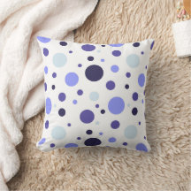 Girly Bright bold purple polka dot pillow