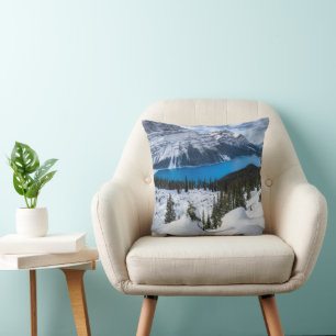 Coussin Glace et neige Lac Peyto, Rocheuses canadiennes