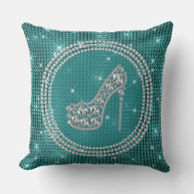 Glam Diamond Stiletto Chaussure Sur Turquoise