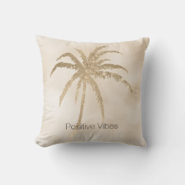 Coussin Glam Gold Tropical Palm Tree Ombre