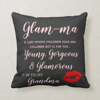 Coussin Glam-ma grand-mère cadeau de Noël