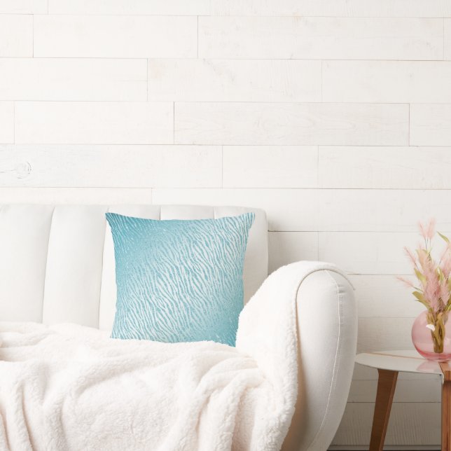 Coussin Glam poster de animal Parties scintillant bleue (Canapé)